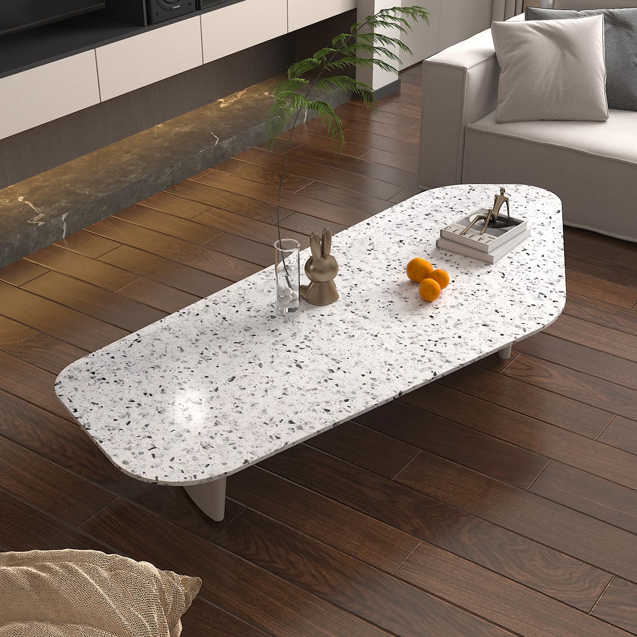A-b-cil Gray White Granite Contact Paper 400" X 16" Terrazzo Wallpaper Peel and Stick Countertops Self Adhesive Waterproof Vinyl Film for Kitchen Counters Bathroom Counters Wall Paper