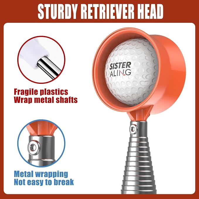 Water Telescopic Golf Ball Retriever and Golf Magnetic Alignment Rods