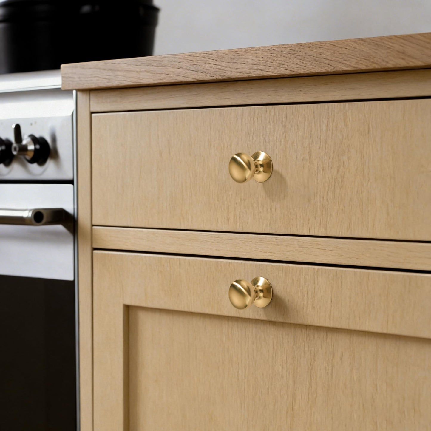 TUNNY 10 Pack Cabinet Knobs-Champagne Bronze Cabinet Pulls for Dresser Knobs Drawer Knobs and Pulls for Kitchen Bathroom Cupboard Drawer Pulls