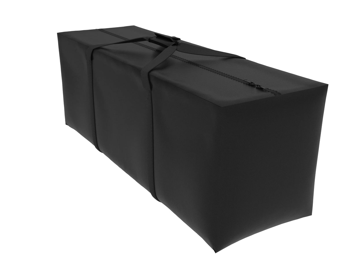 acoveritt Outdoor Rectangular Cushion/Cover Storage Bag, Protective Zippered Storage Bags with Handles, 60"X20"X28" Black