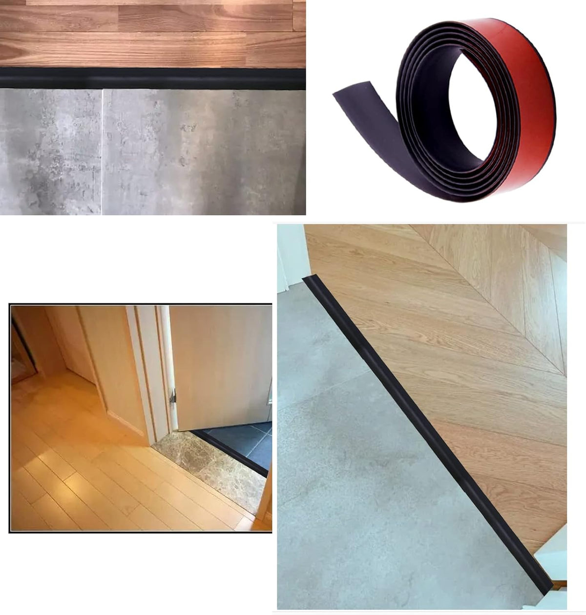 Floor Transition Strip & Self Adhesive Floor Vinyl Floor Edge Trim Laminate Floor Gap Covering Joining Strip