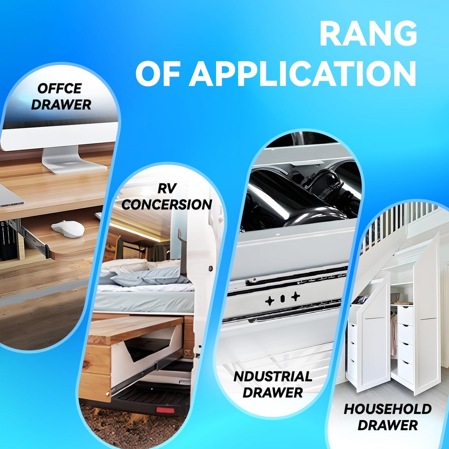 1 Pair Heavy Duty Drawer Slides Full Extension Side Mount 20 22 30 32 34 36 38 40 Inch Metal Rails Track Guide Glides Runners 260lbs (Without Lock, 28 inch)