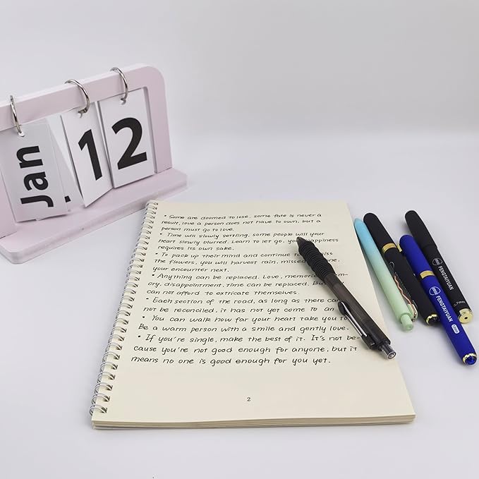 Fengtaiyuan Black Ink, 0.38mm, Retractable Gel Ink Rollerball Pens, Ultra Fine, Comfortable Grip, Easy Hold, Writting Smooth, 12 Pack (BlackZS038P12)