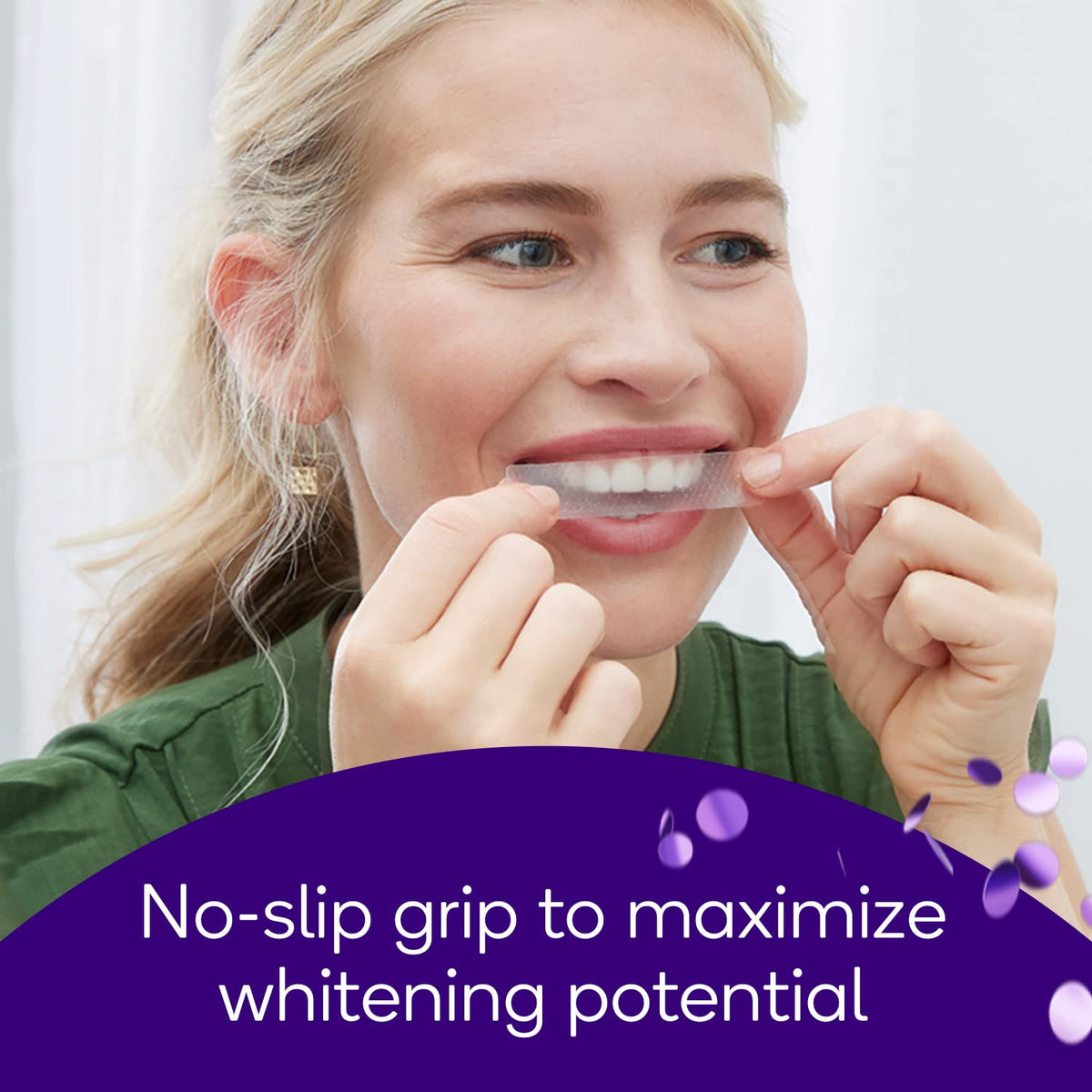 BURST Sensitive Teeth Friendly Whitening Strip Kit (Mint + Coconut) | 10 Treatments with No-Slip Grip | Visible Results in Just 15 Minutes