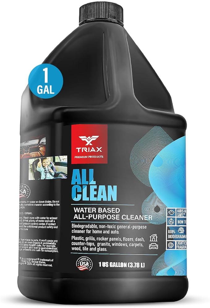 Triax All Clean - Professional Grade Multi-Purpose, Bio-Degradable, Non-Toxic Cleaning Product - For Vehicle and Home Use