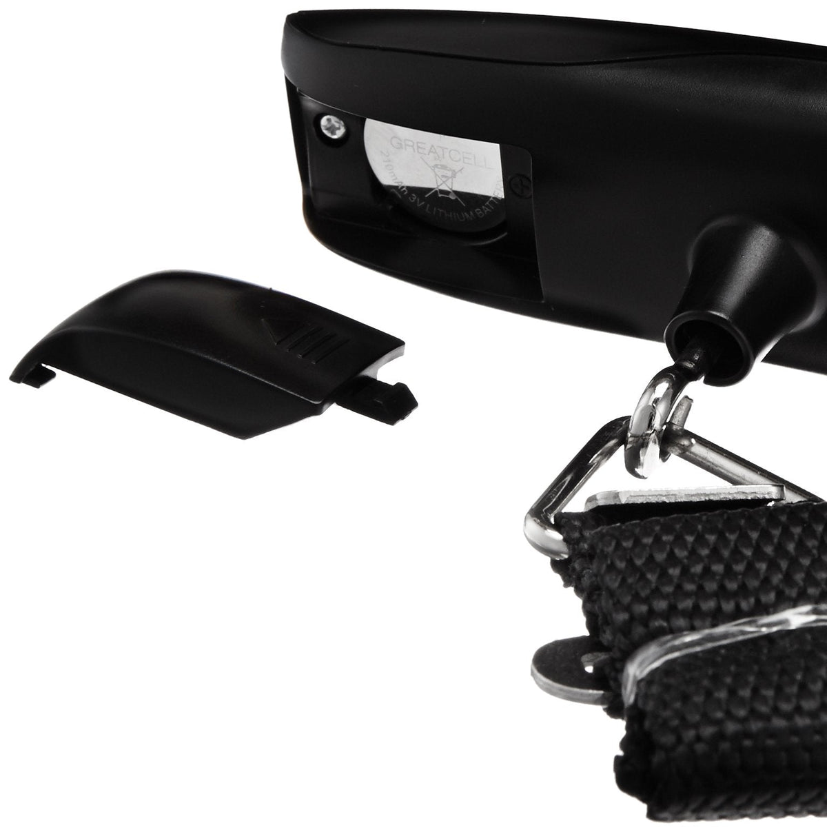 Amazon Basics Portable Digital Luggage Scale for Travel, Hanging Baggage Scale, Suitcase Weight Scale with Battery Included, Digital Display, Flexible and Sturdy Strap, 110 LBS Load, one Size, Black