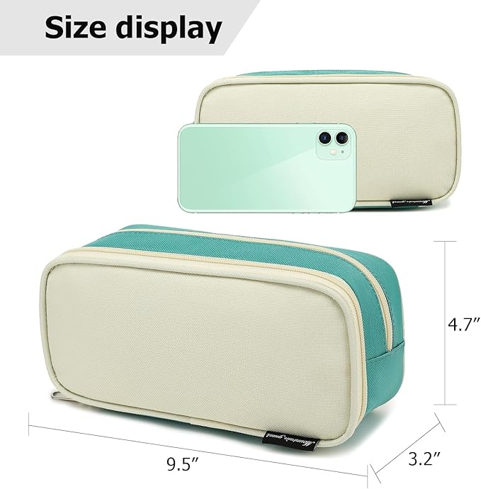 Large Capacity Pencil Case Multi-Slot Pencil Pouch Durable Pencil Box Portable Office Pen Bag with Zipper