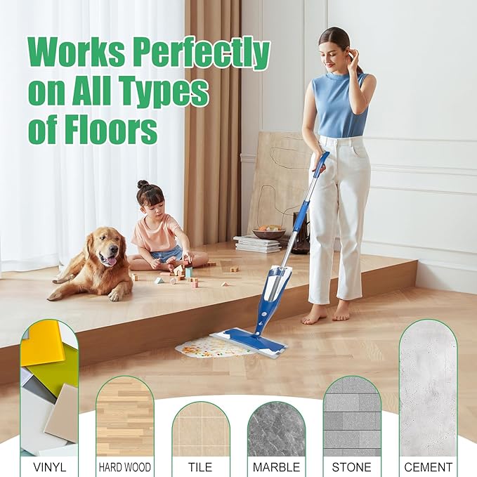 30 Pack Deep Cleaning Pads for All Type of 15''-17'' Spray Flat Mop,Compatible with Bona，Rubbermaid，Turbo，Norwex.Disposable Pad for Bona Family of Mops, Replacement Mopping Pad for Floor Cleaning