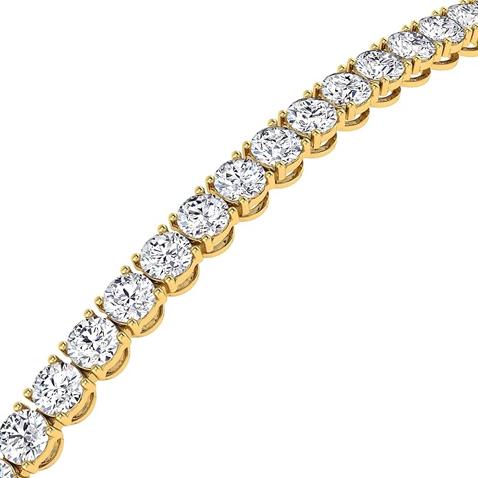 0.50-15 Carat Lab Grown Classic Diamond Tennis Bracelet 4 Prong Setting Luxury Collection (F-G Color, SI Clarity) Length- 7 Inch