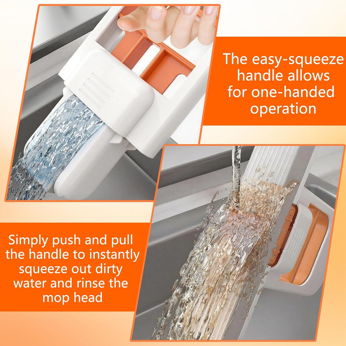 Mini Foldable Desktop Mop, 2025 Self-Squeeze Sponge Cleaning Tool,Portable Cleaning Sponge Mop for Small Spaces, Bathroom, Kitchen, Desktop (2)
