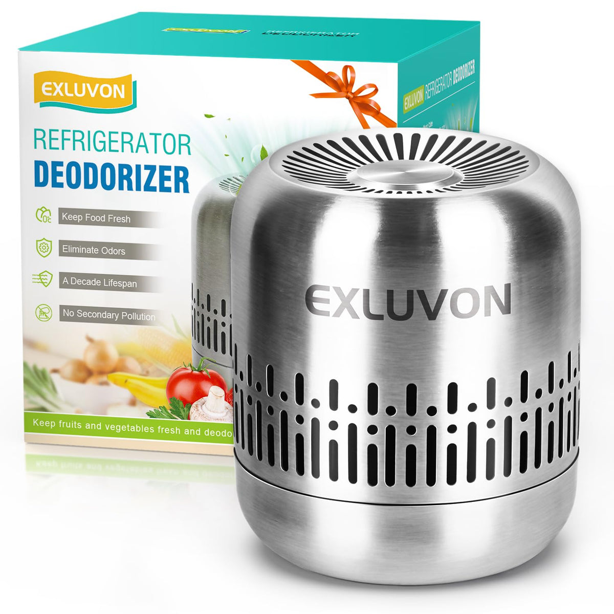 Refrigerator Deodorizer,Lasts for 10 Years,Fridge Deodorizer Kitchen Gadgets Odor Eliminator for Fridge & Freezer, Room,RV and New Home,More Effective Than Baking Soda Charcoal Air Purifier