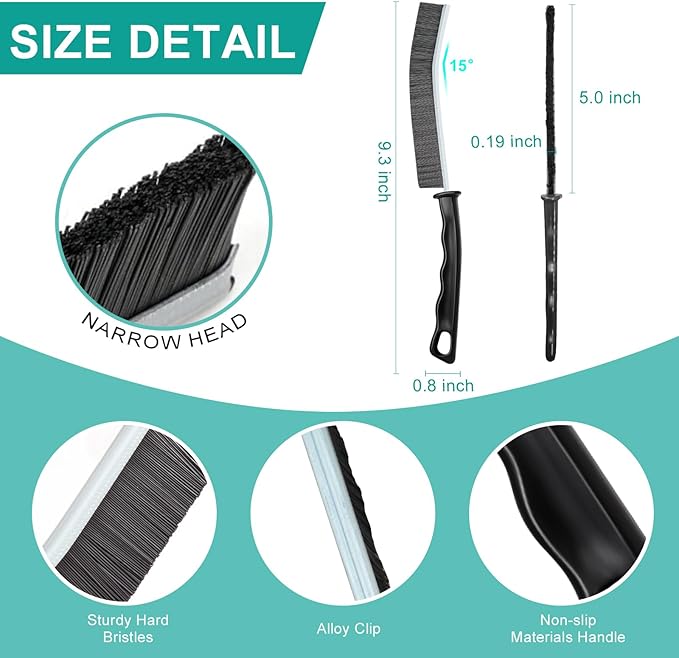 Crevice Cleaning Brush,New Multifunctional Gap Cleaning Brush Tool,Thin Scrub Brush Hard-Bristled Gap Scrub Brush for Bathroom Kitchen Tiles Window Door Slots(5pcs)