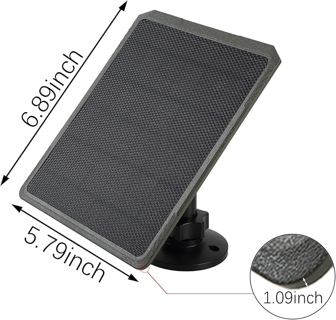 Solar Panel Wildlife Camera Solar Charger 5200 mAh/3.7V, Supports 6V/9V/12V Output, 1.7/2.1mm DC Connector for Wildlife Camera Battery and Other Small Devices