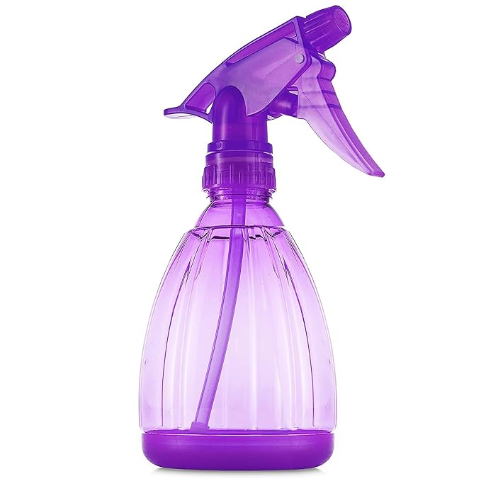 DilaBee Purple Spray Bottle (1-Pack 12oz) Empty Spray Bottle for Hair, Plants, Cleaning Solutions, Cooking. Squirt Bottles for Chemicals, Garden Mister, Water Mister for Plants - Food-Grade BPA-Free