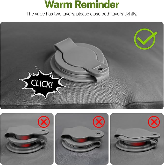 OGERY Sleeping Pad for Camping, 6" Extra-Thick Reinforced Camping Sleeping Pad with Pillows & Built-in Foot Pump, Ultralight Self Inflating Air Mattress Mat for Tent Hiking Essentials Gear