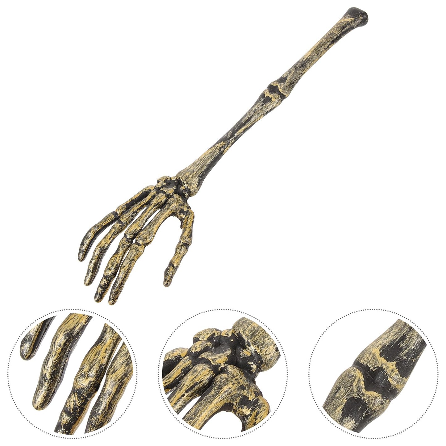 EXCEART Skeleton Arm Staff Halloween Salad Spoon Unique Skeleton Serving Utensil for Kitchen and Party Use 12.58 Inch Plastic Hand Flatware