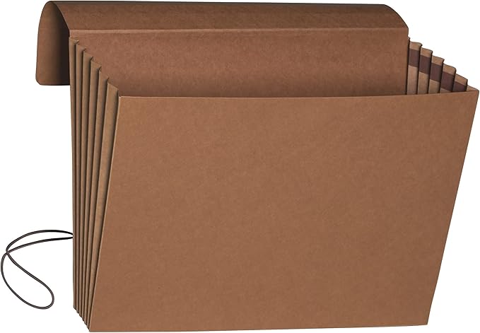 Smead Redrope Expanding File Wallet, Flap and Cord Closure, 5-1/4" Expansion, Legal Size, 10 per Box (71011)