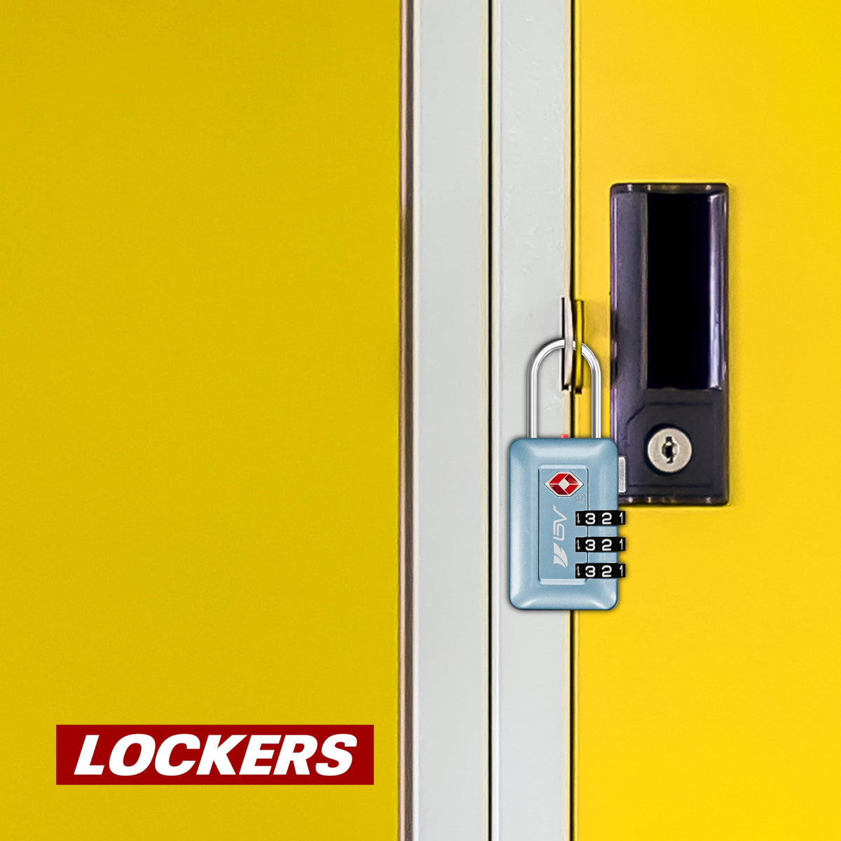 BV TSA Accepted Luggage Travel Lock, Set-Your-Own Combination Lock for School Gym Locker, Luggage Suitcase Baggage Locks, Filing Cabinets, Toolbox, Case (Arctic Blue, 2 Pack)