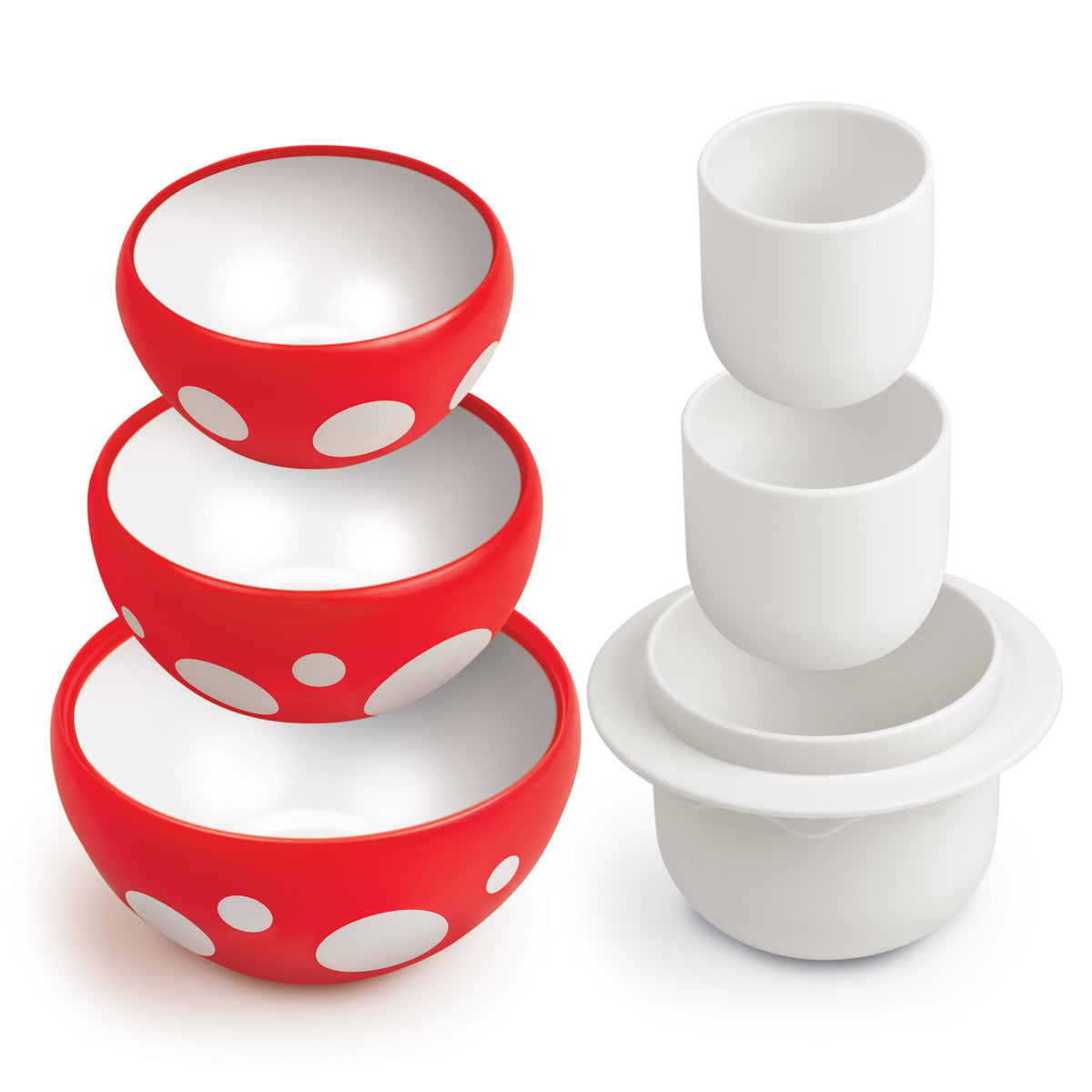 Genuine Fred Nesting Mushroom Measuring Cups, Set of Fun and Functional Kitchen Measuring Tools, Space-Saving Design with Unique Mushroom Shape