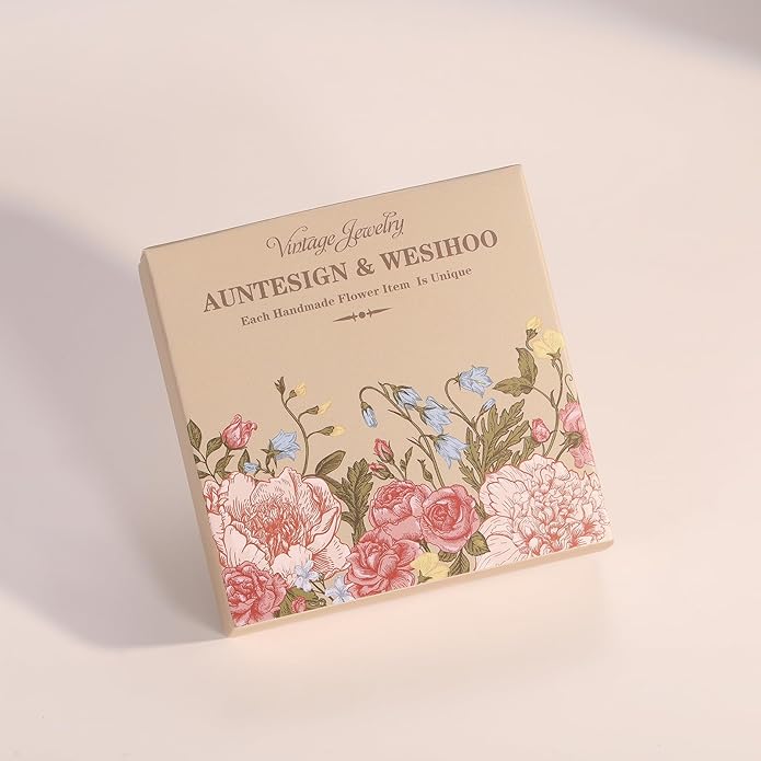 Forget-Me-Not and Queen Anne's Lace Pressed Wildflower Earrings | Pressed Flower Earrings | Handmade Drop and Dangle Earrings | Gift for Woman
