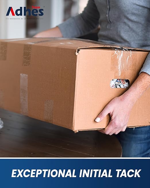 ADHES No Noise Clear Packing Tape, 1.88 Inch x 55 Yards x 6 Rolls, 2.6mil Heavy Duty Shipping Tape Strong & Durable Package Tape for Shipping, Moving, Mailing and Sealing