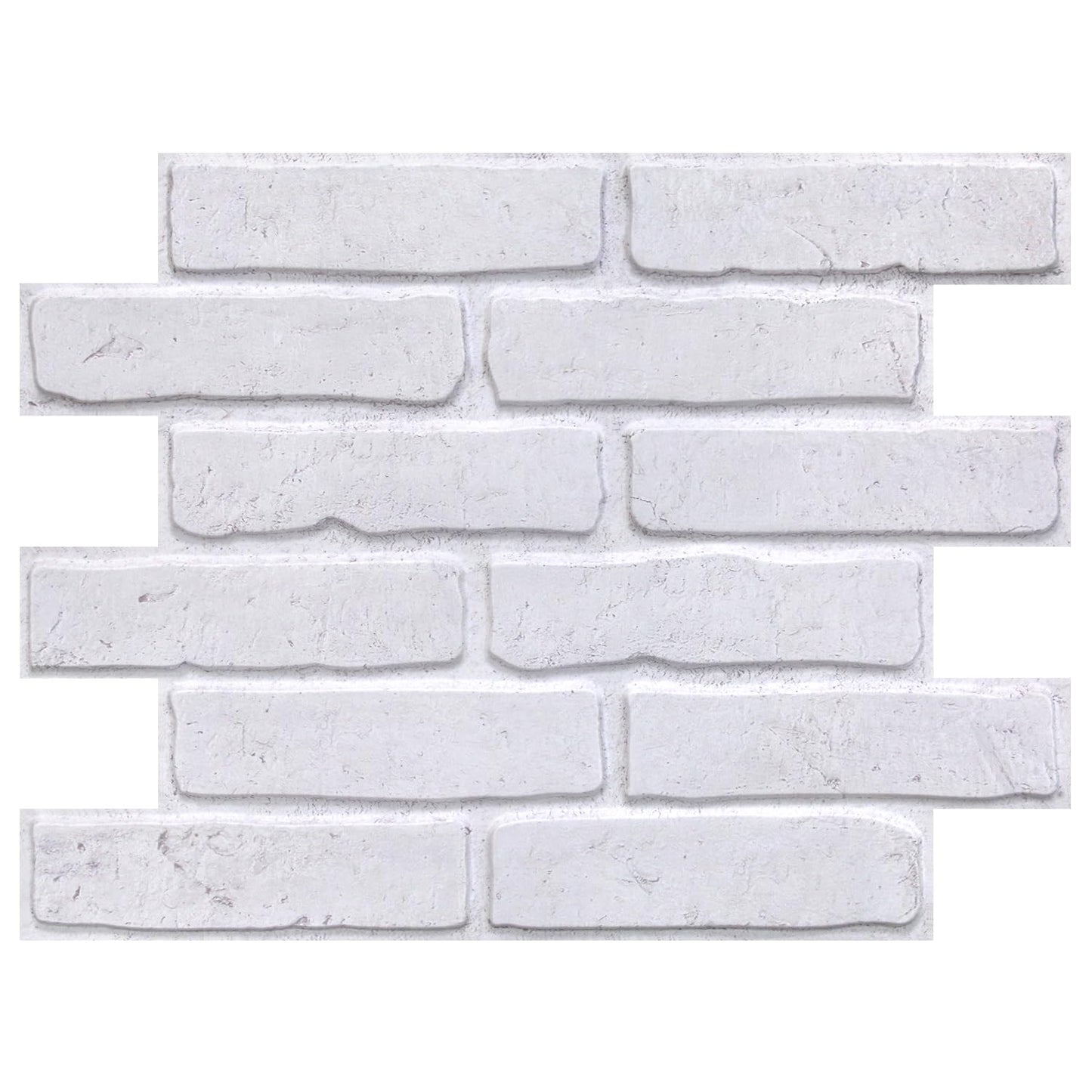 COMSTICKC 3D Faux White Brick Panels Peel and Stick Wall Covering, 10 Pcs 15.7" x 11.8", Not Real Brcik, Ultra-Light Thin PVC Fake Brick Decorative Tiles Wall Sticker for Easy DIY Interior Decor