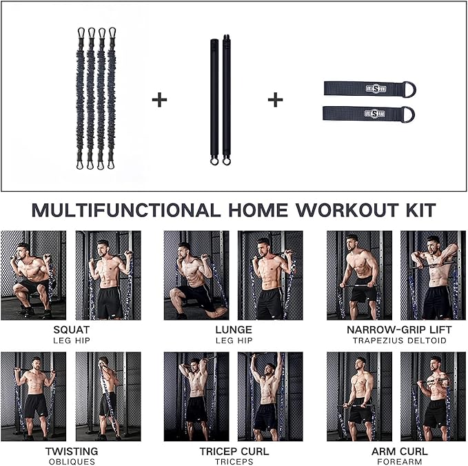 Innstar Multi-Function Resistance Bands for Working Out, Push Up Exercise Bands Resistance Bands Set for Bench Press Gym Equipment, Home Workout, Travel Portabl
