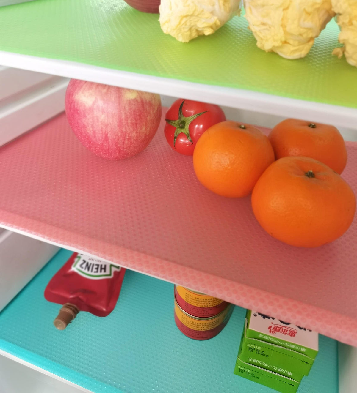 12 Pcs Refrigerator Mats - Cabinet Liner Shelf Liners for Glass Shelves