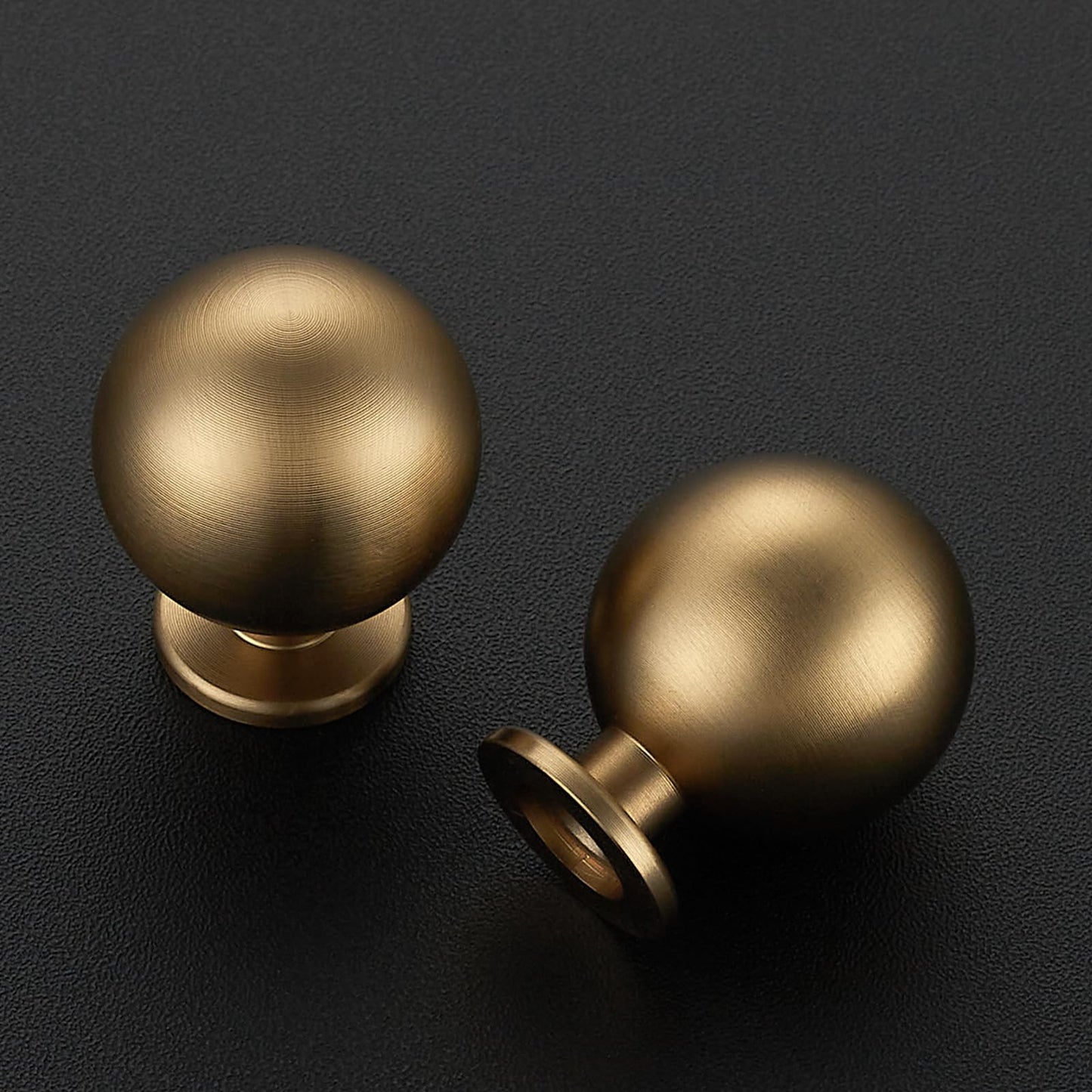 Ravinte Decor 12 Pack Champagne Bronze Cabinet Knobs, Round Ball Drawer Knobs for Cabinets and Dressers, 1" Diameter