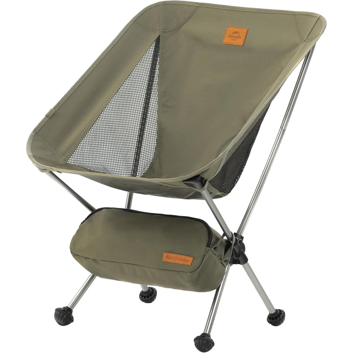 Naturehike YL08 Ultralight Camping Chair, 2.12 LBS Portable Backpacking Chair with Storage Bag & Anti-Sinking Feet, Lightweight Compact Collapsible Camp Chair