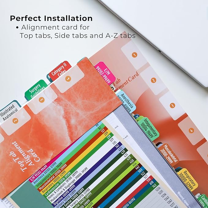 CPT 2025 Code Book Index Tabs - for AMA Version CPT 2025 Professional Edition, Easy-to-Apply, Long-Lasting, and Organized for Optimal Use (Book Not Included)