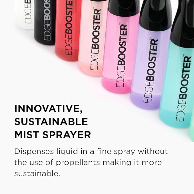 Style Factor Edge Booster Mist Spray Bottle for Hair (10.1oz/300ml) - Continuous Ultra Fine Mist Sprayer – For Hairstyling, Salons, Cleaning, Plants, Essential Oil & More - Yellow Quartz