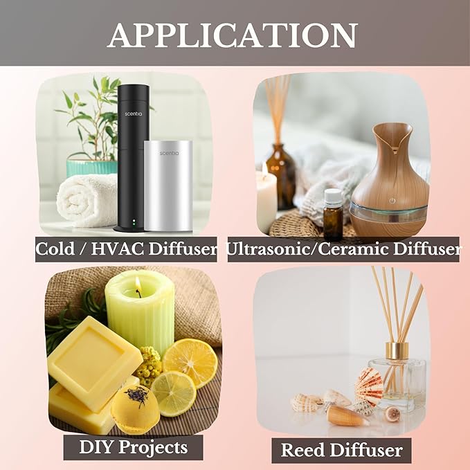 Scentia Noir Mystique – Hotel-Inspired Diffuser Oil, 20ml (0.67 fl oz) | Essential Oil Blend of Rose, Bergamot, Lemon & Musk | Luxury Aroma for Aromatherapy Diffusers & Humidifiers
