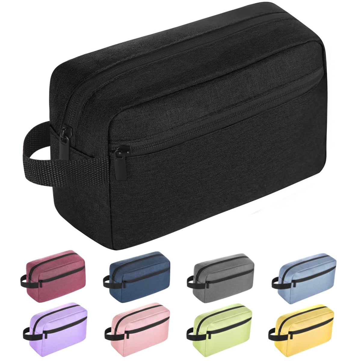 Icramsy Travel Toiletry bag Toiletry bag for women men Hanging Cosmetic bag Travel accessories for Women Men (Black)