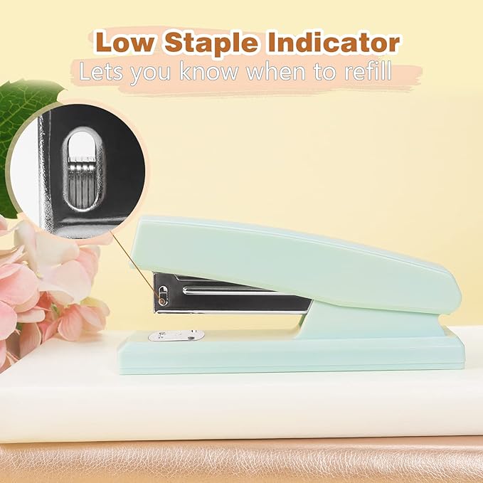 Tamaki Stapler, Office Stapler, Small Staplers for Desk, Green