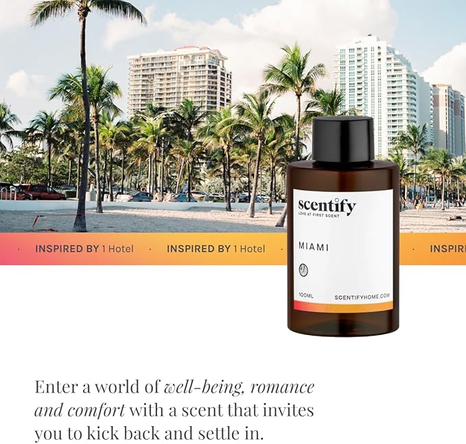 Scentify 5th Ave Aroma Oil Refill Scent for Oil Diffusers - Bergamot, Floral, Gardenia Scents - Luxurious Relaxing Aromatherapy Diffuser Fragrance 100ml, 3.38 oz