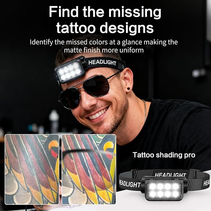 ZG Tattoo Lighting Lamp,Tattoo Light Kit with Tattoo Vision Lenses for Eliminating Shadows,Equipped with an Lnduction Switch Led Tattoo Work Light