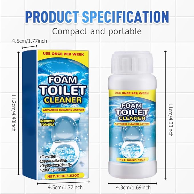 Foam Toilet Cleaner, 2025 New Toilet Bowl Cleaner, Advanced Bathroom Cleaner for Home, Powerful Instant Bowl Cleaners for Toilets Squatting Pans (2)