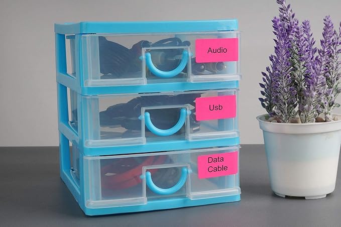 Royal Green Rectangular Color Coding Sticker Roll - Write On Labels for Folders, Organizing & More, 1.57" x 0.75" Stickers to Write On Name Tags for Office Supplies & Organization, 500-Pack (Red).