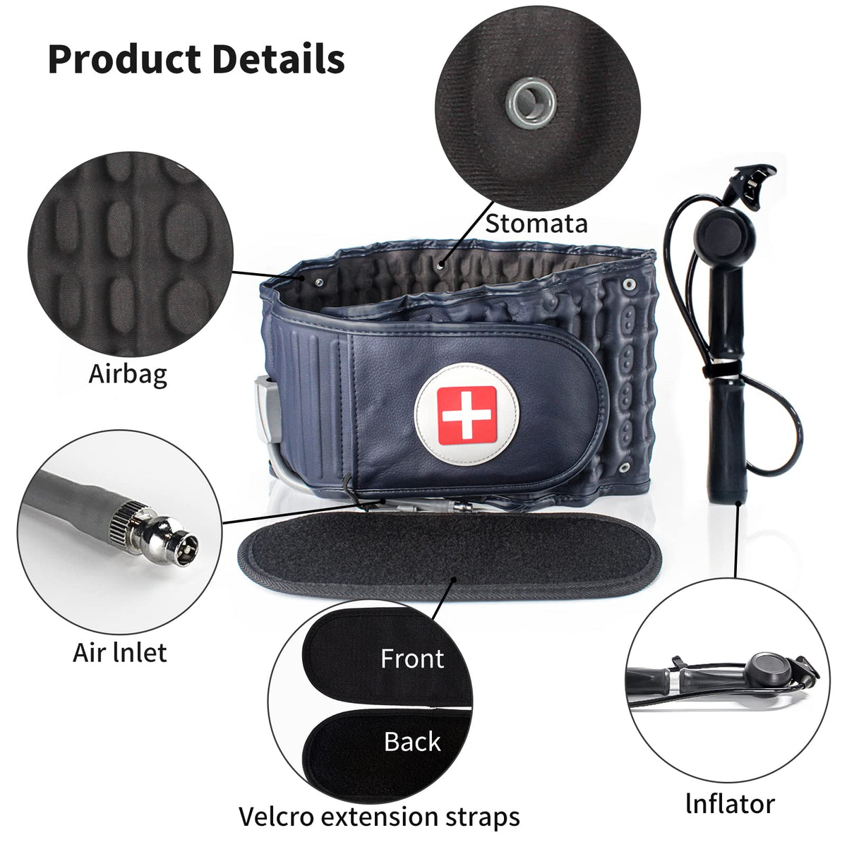 Kabandn Decompression Back Belt, for Lower Back Pain Relief Lumbar Decompression Belt, Men and Women Lumbar Traction Device (29-49 inch Waists)