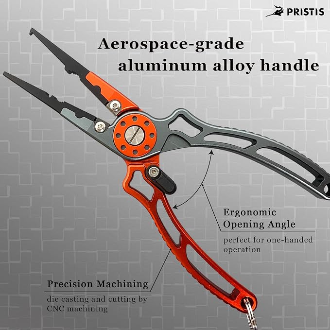Pristis Utility Multi-Function Fishing Gear Combination, Fishing Plier & 39''/1m Rubber Coated Steelhead Landing Net for 20'' Net Depth, Nice Gift for Family