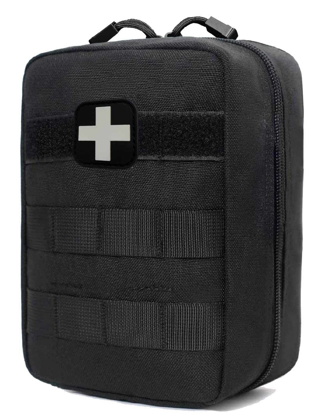 First Aid Kit EMT Medical IFAK Pouch, Molle Tactical Med Emergency Trauma Bag for Camping Home Car Hiking Hunting (Black)