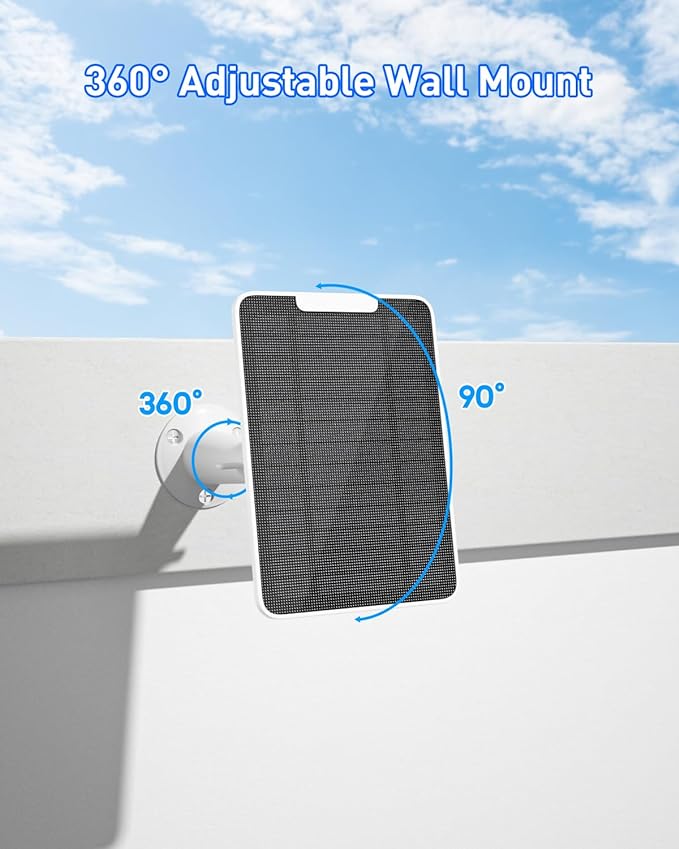 Premium Solar Panel for Google Nest Camera, 5W Camera Solar Panel Power for Google Nest Cam Outdoor & Indoor (Battery Version), Special Made for Google Nest Cam, IP65 Waterproof, w/ 13ft Cable, 1 Pack
