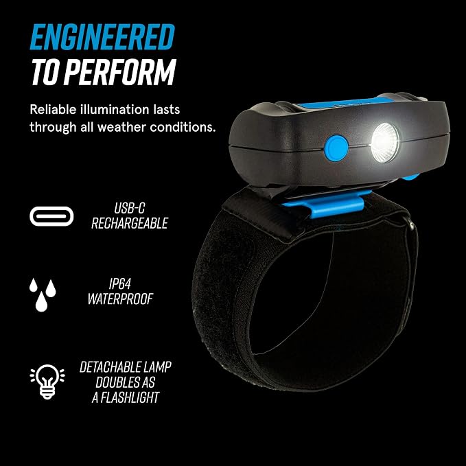 Noxgear LightHound (Medium) + Wrist Light – Illuminated and Reflective Harness for Dogs Including Multicolored LED Fiber Optics (USB Rechargeable, Adjustable, Lightweight, Rainproof)