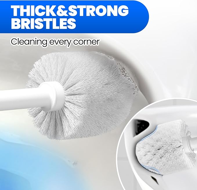 2 in 1 Toilet Brush and Plunger Set, Extended Handle Plunger,Toilet Bowl Brush Plunger Set,Bathroom Cleaning Tools,Cleaning Brush,Cleaning Supplies,Toilet Brush Plunger Combo,Dark Grey