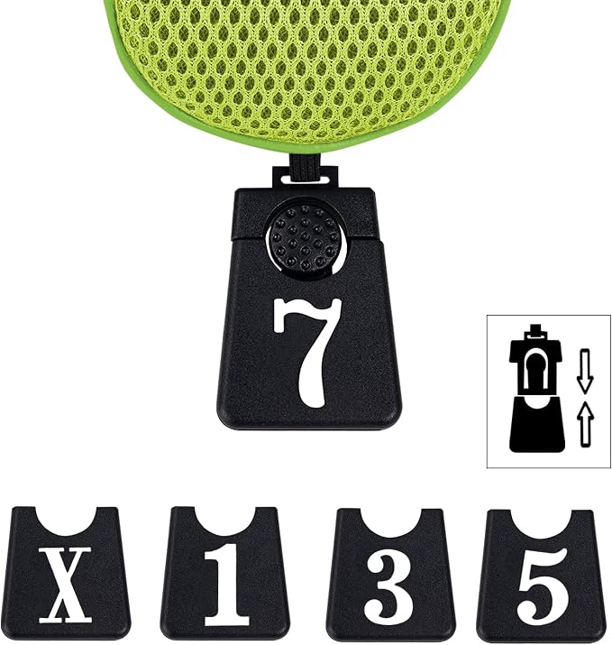 Andux 5pcs/Set Mesh Golf 460cc Driver Fairway Wood Club Head Covers Long Neck with No. Tags