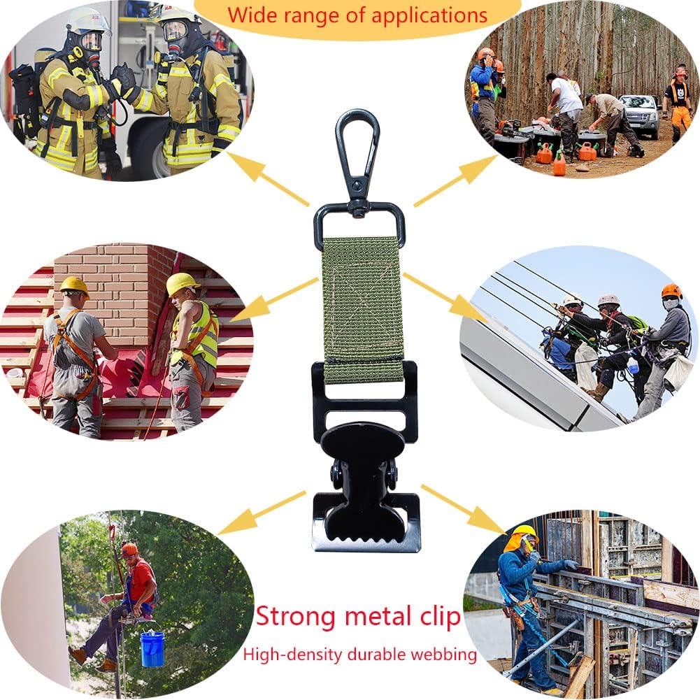 Glove Holder Clip Grabber for Work, Rescue Firefighter Turnout Gear With Alligator Clip, Utility Strap 4 Pieces