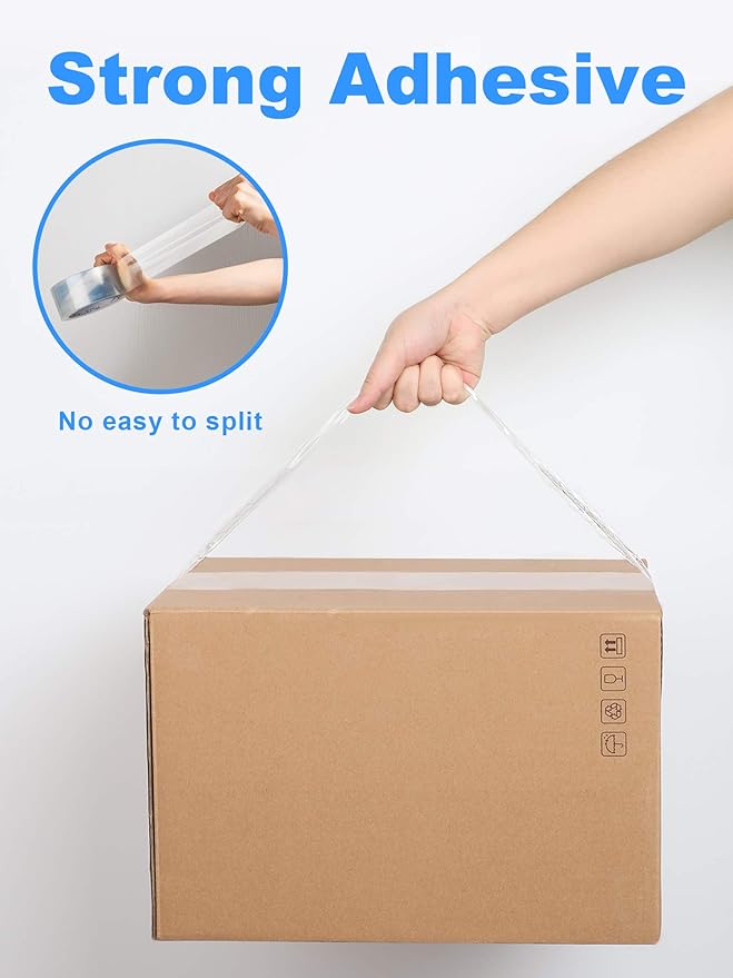 JARLINK Clearer Packing Tape 18 Rolls, Heavy Duty Packaging Tape for Shipping Packaging Moving Sealing, 2.8mil Thicker, 1.88 inches Wide, 60 Yards Per Roll, 1080 Total Yards