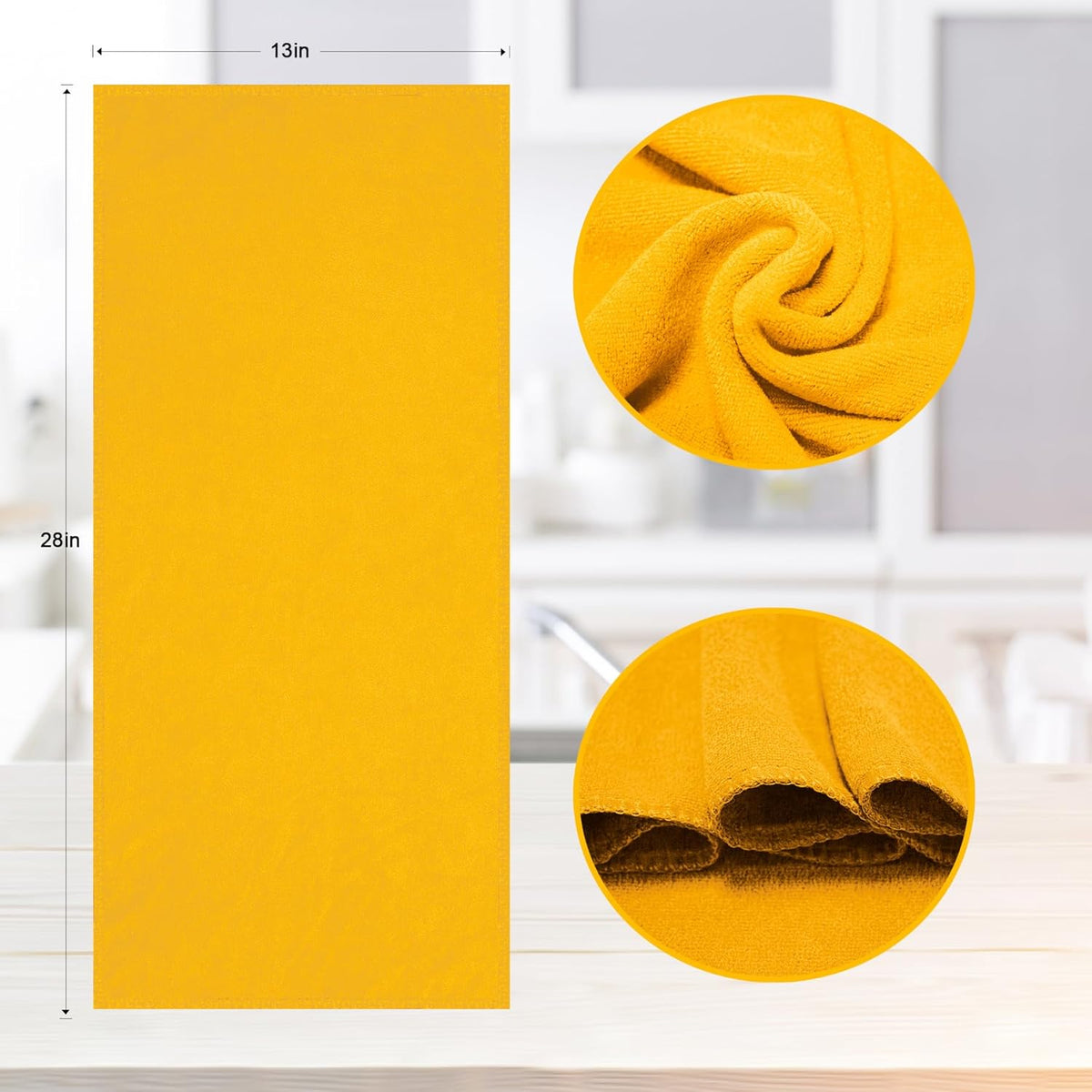 kimteny 13x28 Inches Kitchen Cloth Dish Towels, 400 GSM Premium Dishcloths, Super Absorbent Coral Velvet Microfiber Cleaning Cloths, Fast Drying Rags for Washing Dishes (8 Pack, Orange)