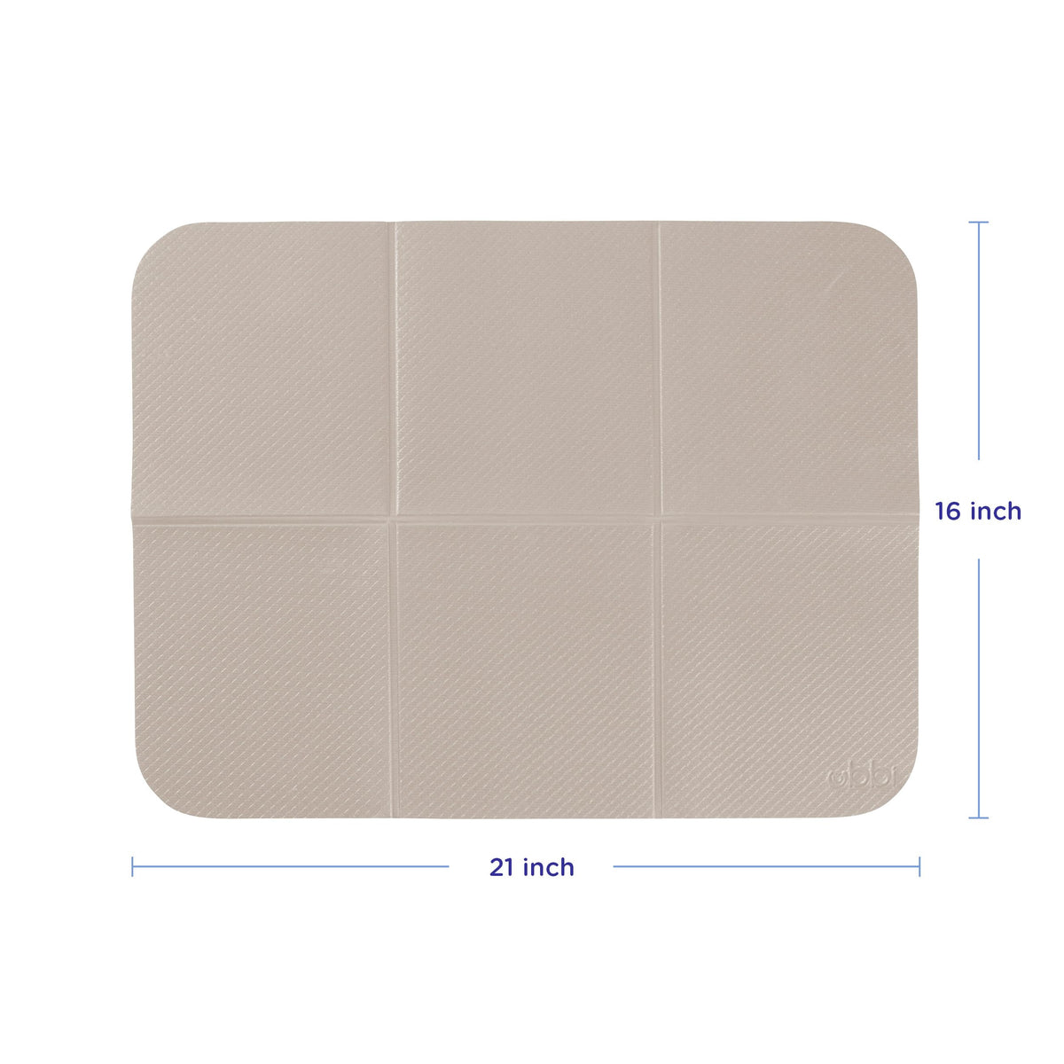 Ubbi On-The-Go Diaper Changing Baby Mat, Soft and Comfortable Diaper Bag Accessory Must Have for Newborns, Easy to Clean, Portable Folding Pad, Baby Traveling Accessories, Taupe